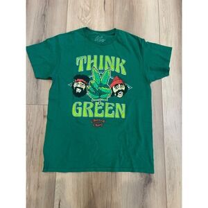 Cheech & Chong Think Green Graphic T-Shirt Men's Medium M Tee